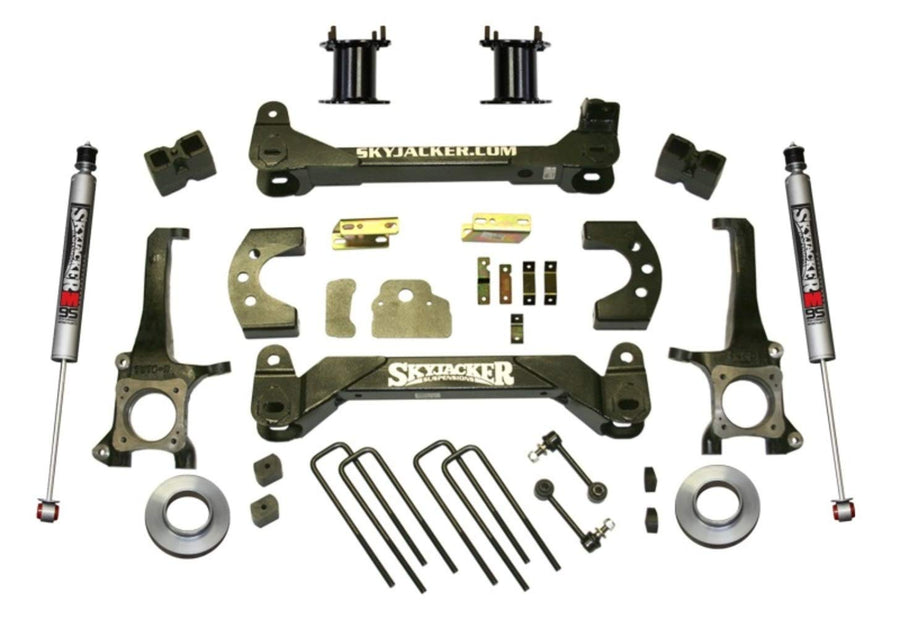 Skyjacker Suspension Lift Kit TU760BKM w/Shock 6 in. Lift Incl. Front Strut Spacers Rear Block Kit And Monotube 9500 Shocks