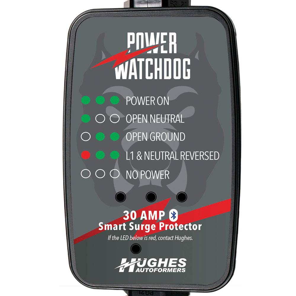 Bluetooth Power Watchdog PWD30, Surge Protector, 30 Amp, Portable, 14 Inch