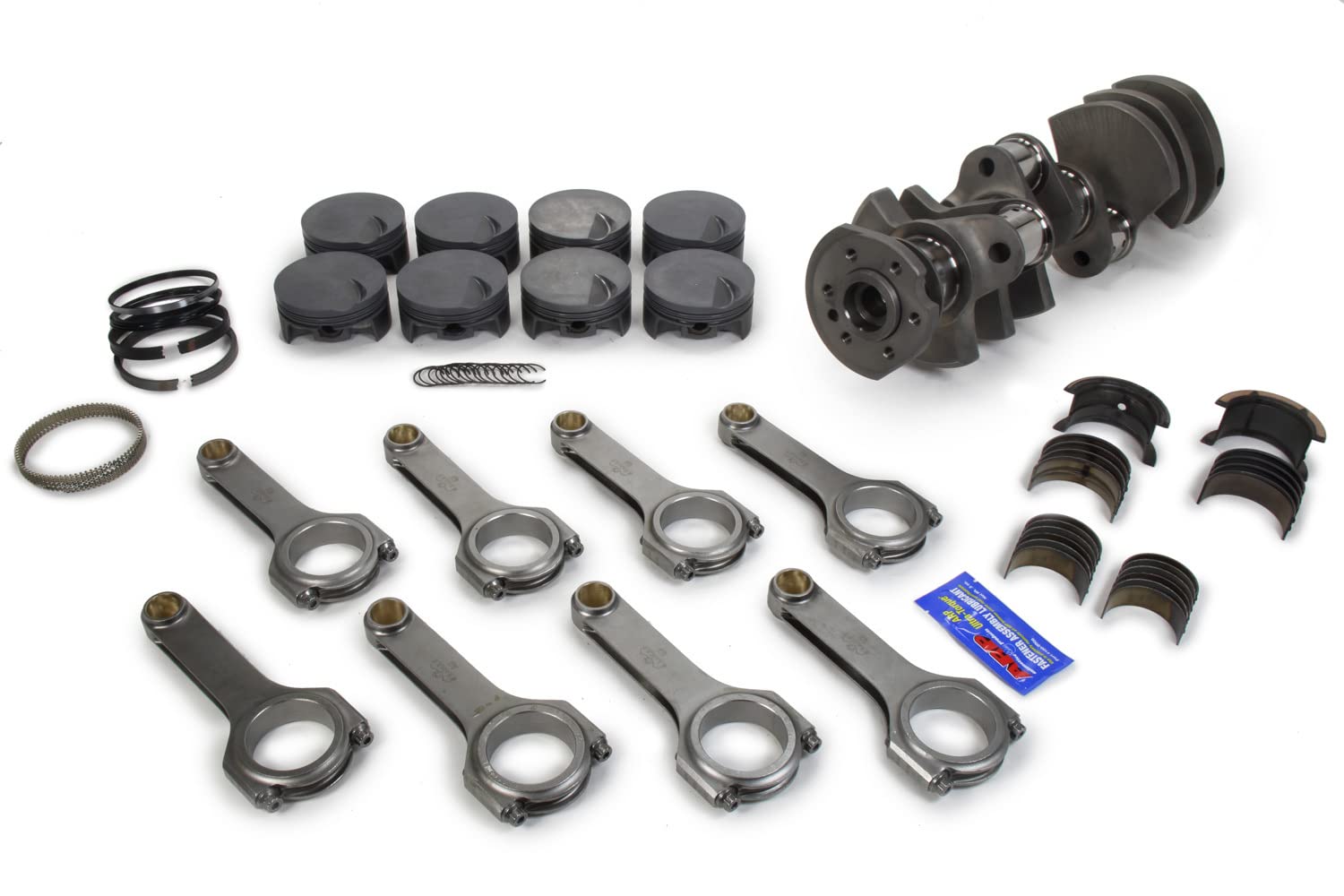 Eagle Assembly Rotating, 496 CID, Forged Crank, Forged Pistons, 4.250 in Stroke, 4.310 in Bore, 6.385 in Long H-Beam Rods