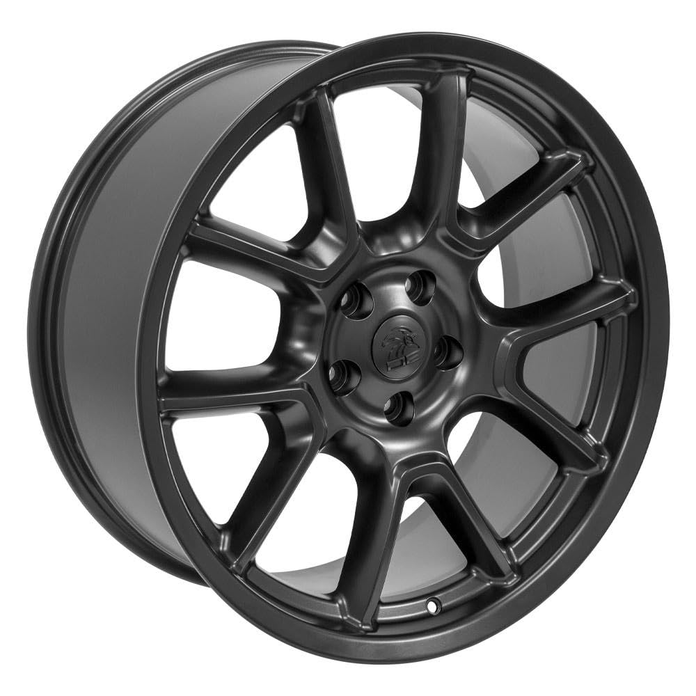 22 Inch OE Wheels DG21 Rim Fits Challenger 50th Anniversary Style 5x127 22x9.5 Satin Black - Hollander 10369 (1)
