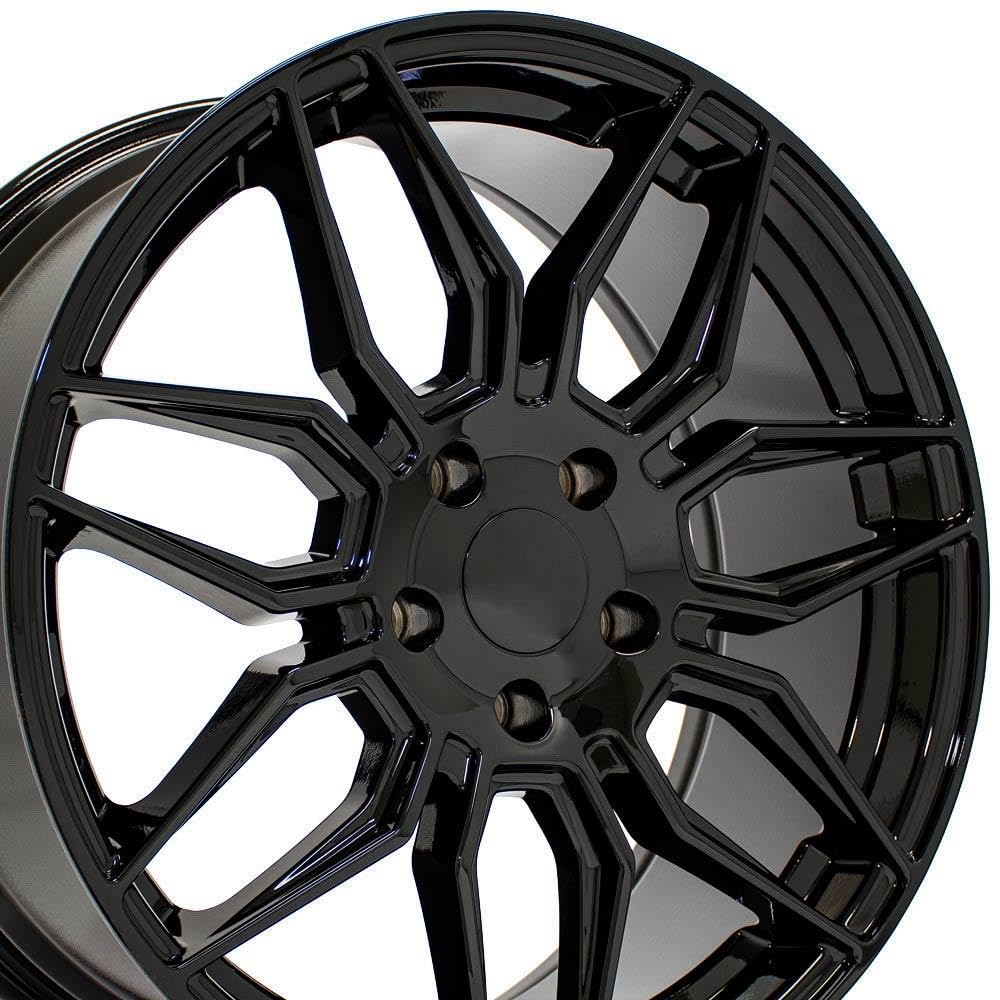 19 Inch OE Wheels CV03D Rim Fits Corvette C8 Z06 Style 5x120 19x8.5 Gloss Black - Hollander 95580 (1)