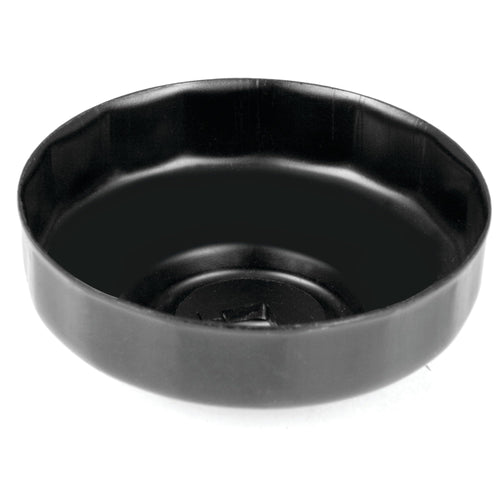 W54070 Performance Tool 90mm, 15 Flutes, Oil Filter Cap Wrench - Steel Construction for Strength, Fits Multiple Brands of Oil Filters, For Use with 3/8-Inch Drive Tool