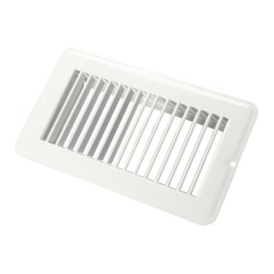 Undampered JR Products Floor Register - 4" x 8", White