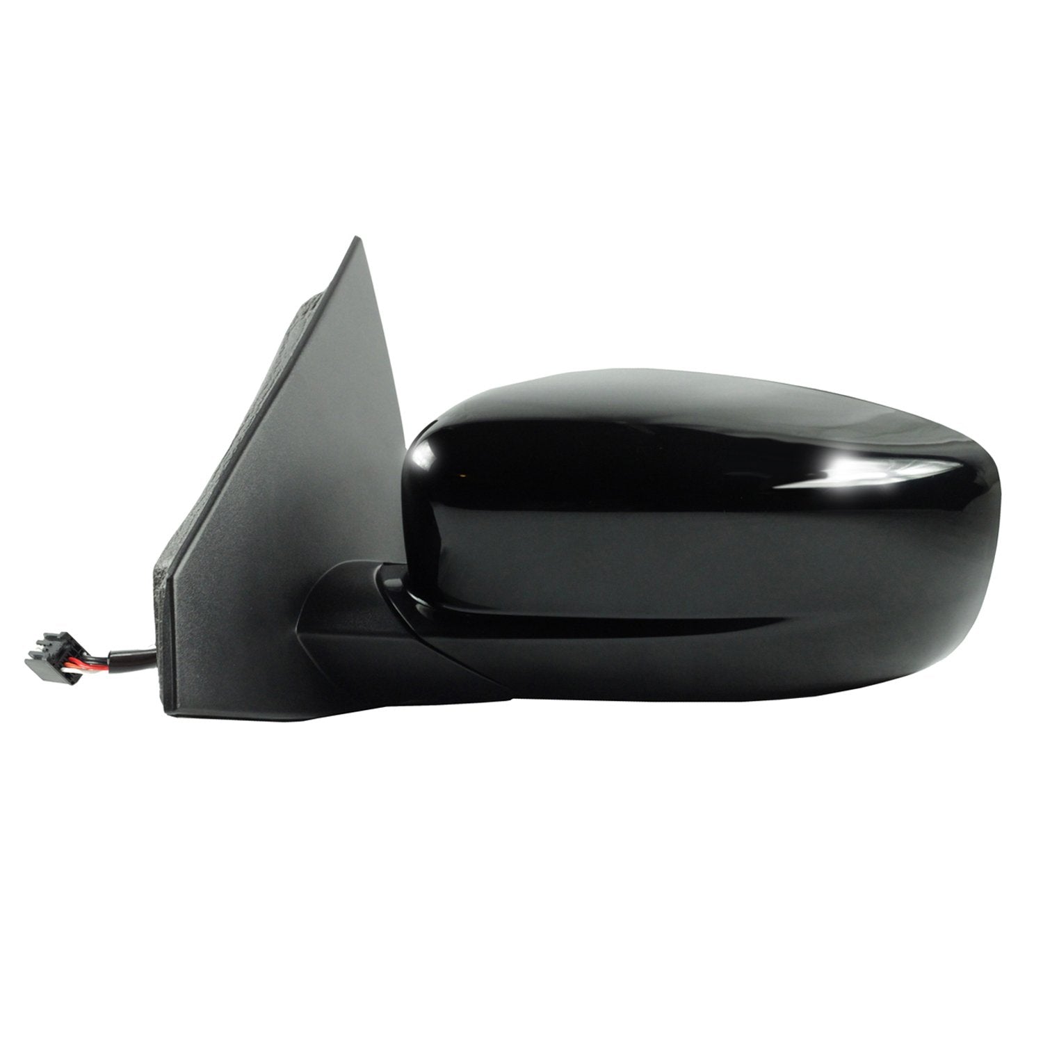 Driver Side Fit Mirror for Dodge Dart, Textured Black w/PTM Cover, Foldaway, Heated Power