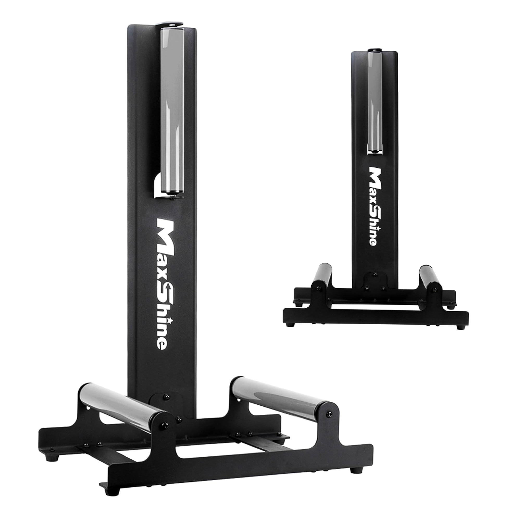 Maxshine Wheel Detailing Rim Rolling Stand (WS01) - 23”L x 14”W x 36”H, 360° Tire & Rim Detailing, Ceramic Coating, Tire Shine, Wheel Wash & Roller Stand - Black