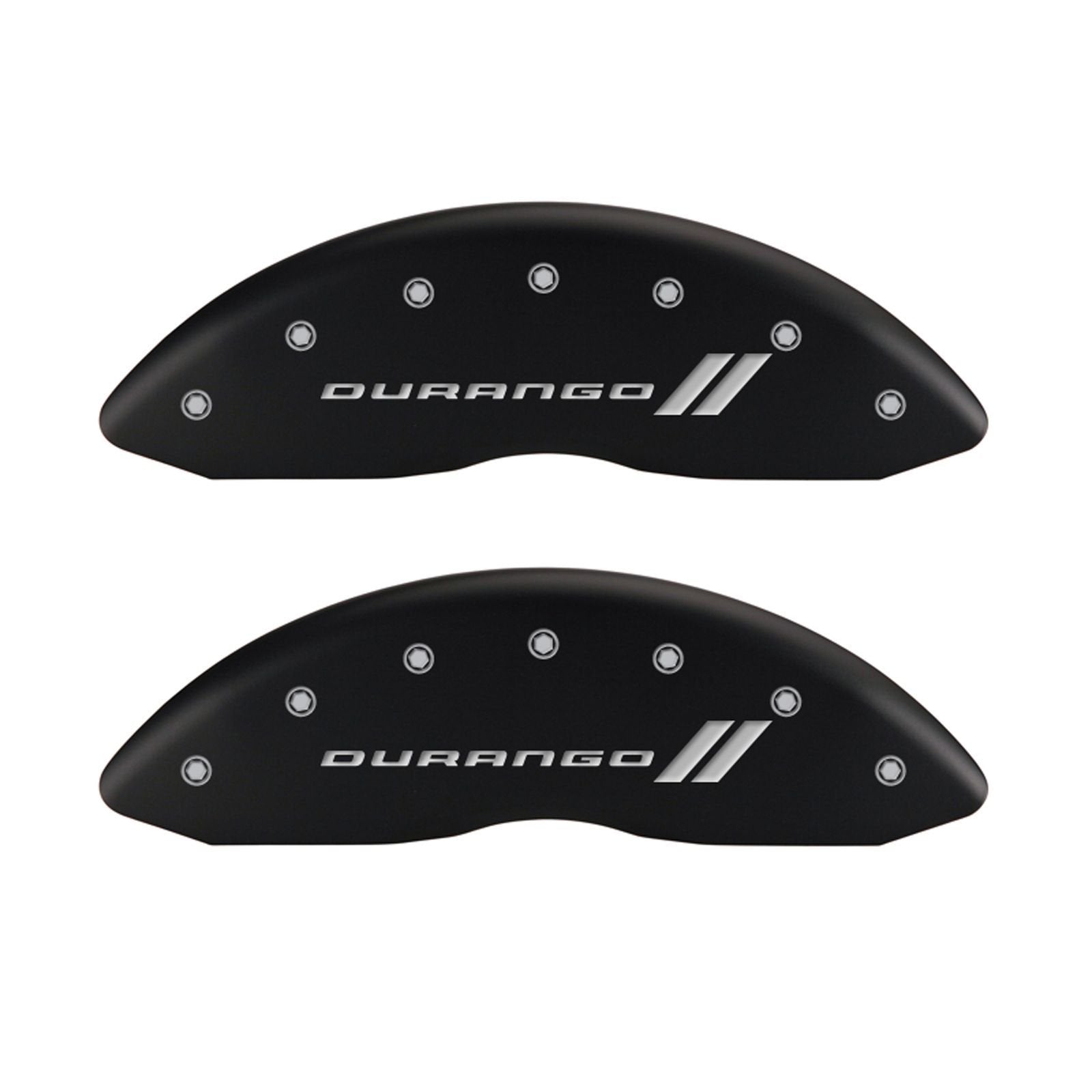 Durango ll MGP Caliper Covers 12197SDGOMB Engraved Caliper Cover with Matte Black Powder Coat Finish and Silver Characters, (Set of 4)