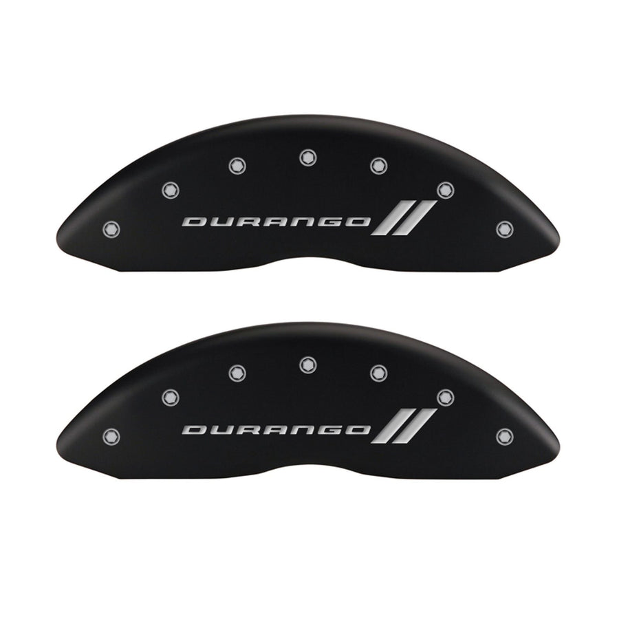 Durango ll MGP Caliper Covers 12197SDGOMB Engraved Caliper Cover with Matte Black Powder Coat Finish and Silver Characters, (Set of 4)