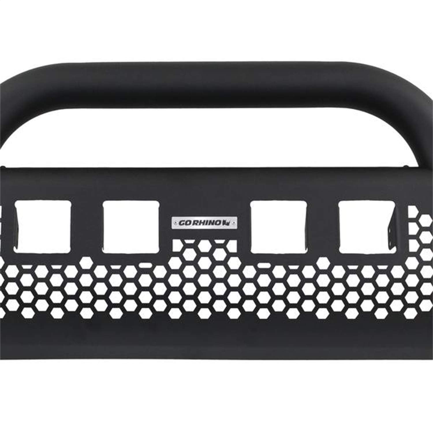 RC2 Bull Bar Go Rhino w/ Holes for Four 3x3 LED Cube Lights | Mild Steel, Textured Black | 55346T