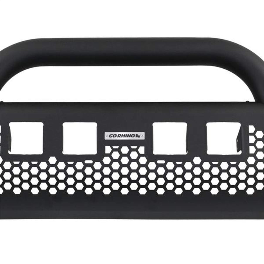 RC2 Bull Bar Go Rhino w/ Holes for Four 3x3 LED Cube Lights | Mild Steel, Textured Black | 55346T