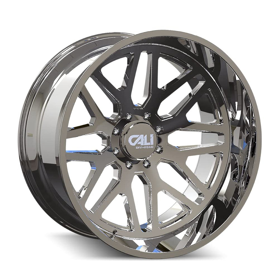 Cali INVADER Off-Road Chrome Wheel with Alloy Steel (28 x 12. inches /5 x 125 mm, -44 mm Offset)