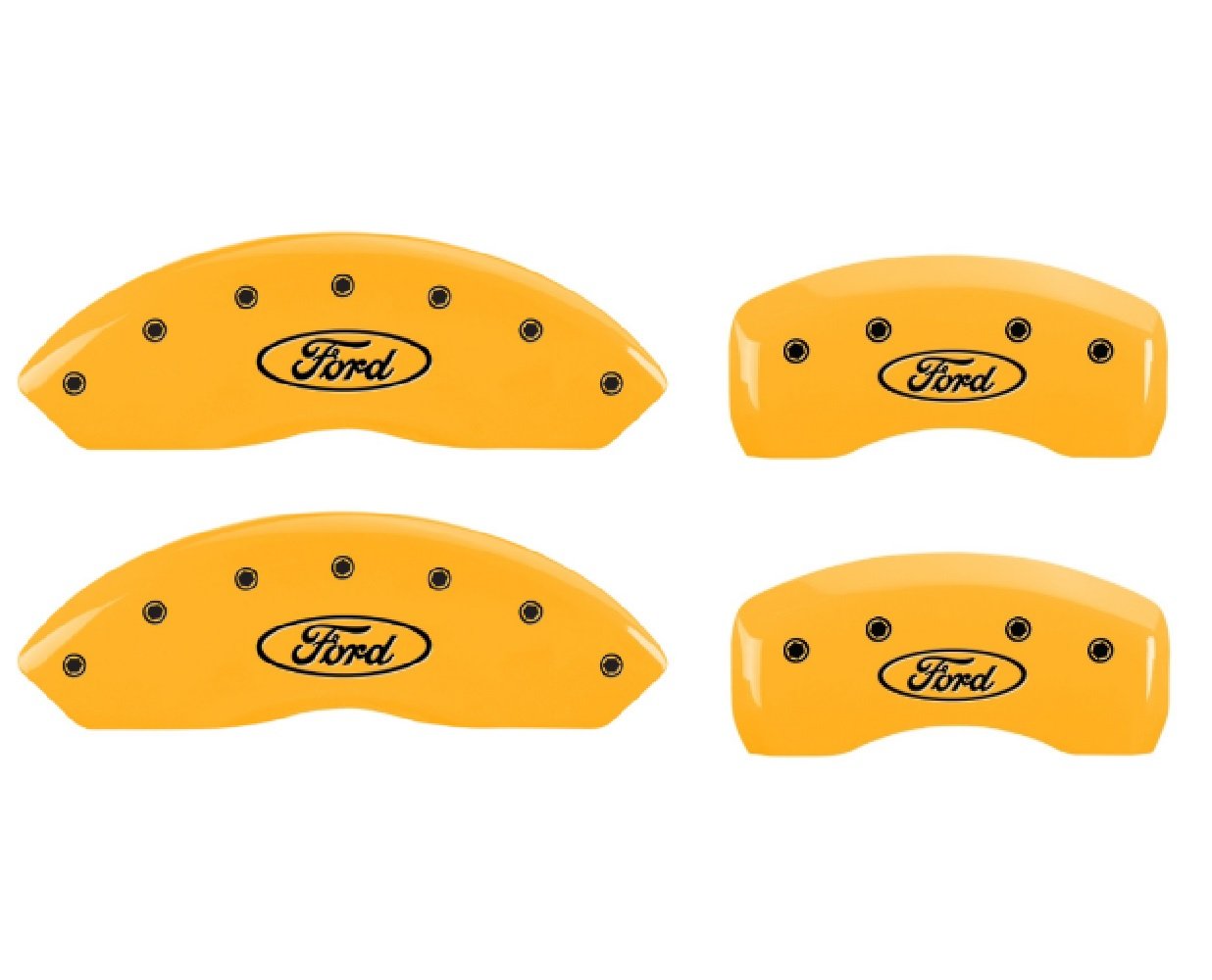 Caliper Covers MGP 10244SFRDYL Yellow (Ford : Ford Oval Logotype)