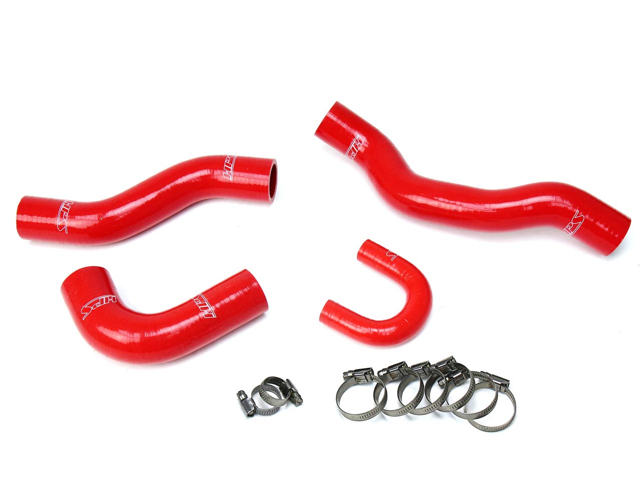 Red HPS 57-1477-RED Silicone Radiator Hose Kit Coolant