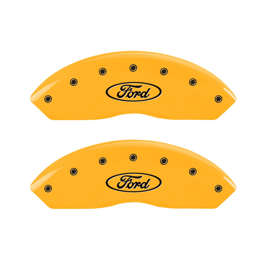 Caliper Covers MGP 10040SFRDYL, Yellow