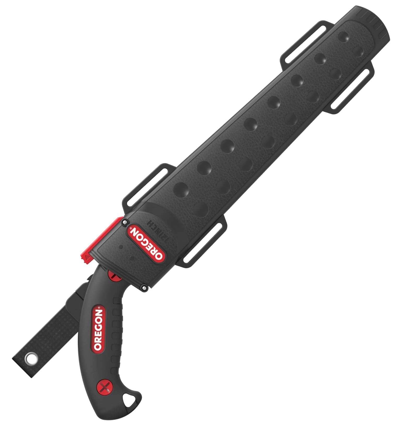 Oregon 12” Premium Straight Japanese High-Carbon Steel Hand Saw, Rust Proof Forestry/Pruning/Cutting Tool, Curved Blade with Scabbard Safety Sheath (600138)
