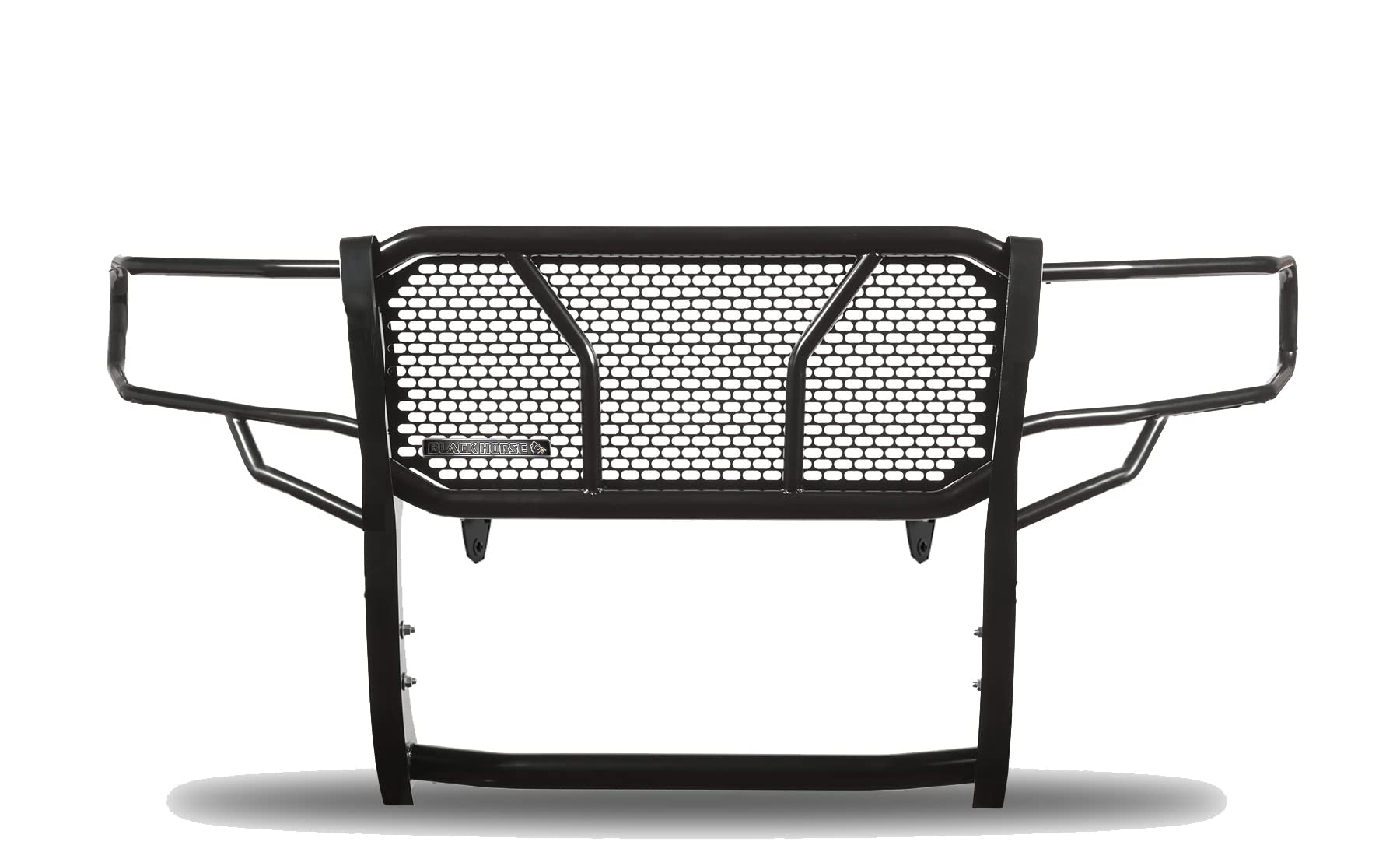 RUGGED Black Horse Heavy Duty Grille Brush Bumper Guard Modular Black Compatible with 2019-2024 Ram 1500 Classic|2011-2018 Ram 1500|2009-2010 Dodge Ram 1500-RU-DORA09-B