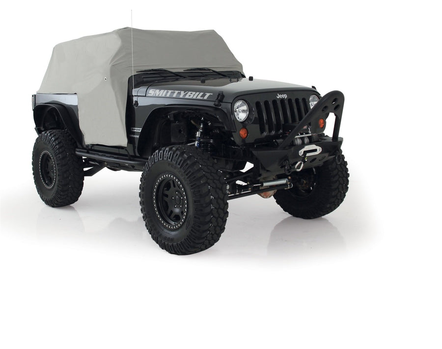 Gray Smittybilt Water-Resistant Cab Cover with Door Flap