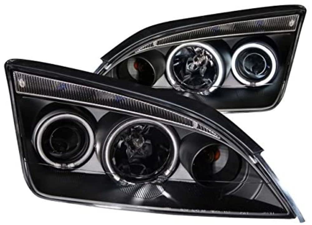 Projector Headlight Set ANZO USA w/CCFL Halo-Black 121198