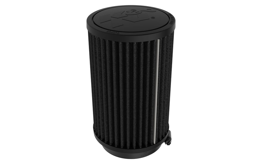 Dryflow K&N Lifetime Universal Clamp-On Air Filter: Dry Synthetic, Oil-Free: Flange Diameter: 2.875 In, Filter Height: 6 In, Flange Length: 0.625 In, Shape: Round Straight, RU-3117HBK