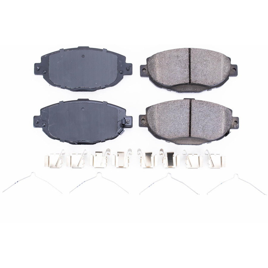Power Stop Brake Kit Front For Lexus SC300 1999-00 | Lexus SC400 1992-00 - Ceramic Brake Pads With Installation Hardware, 17-571