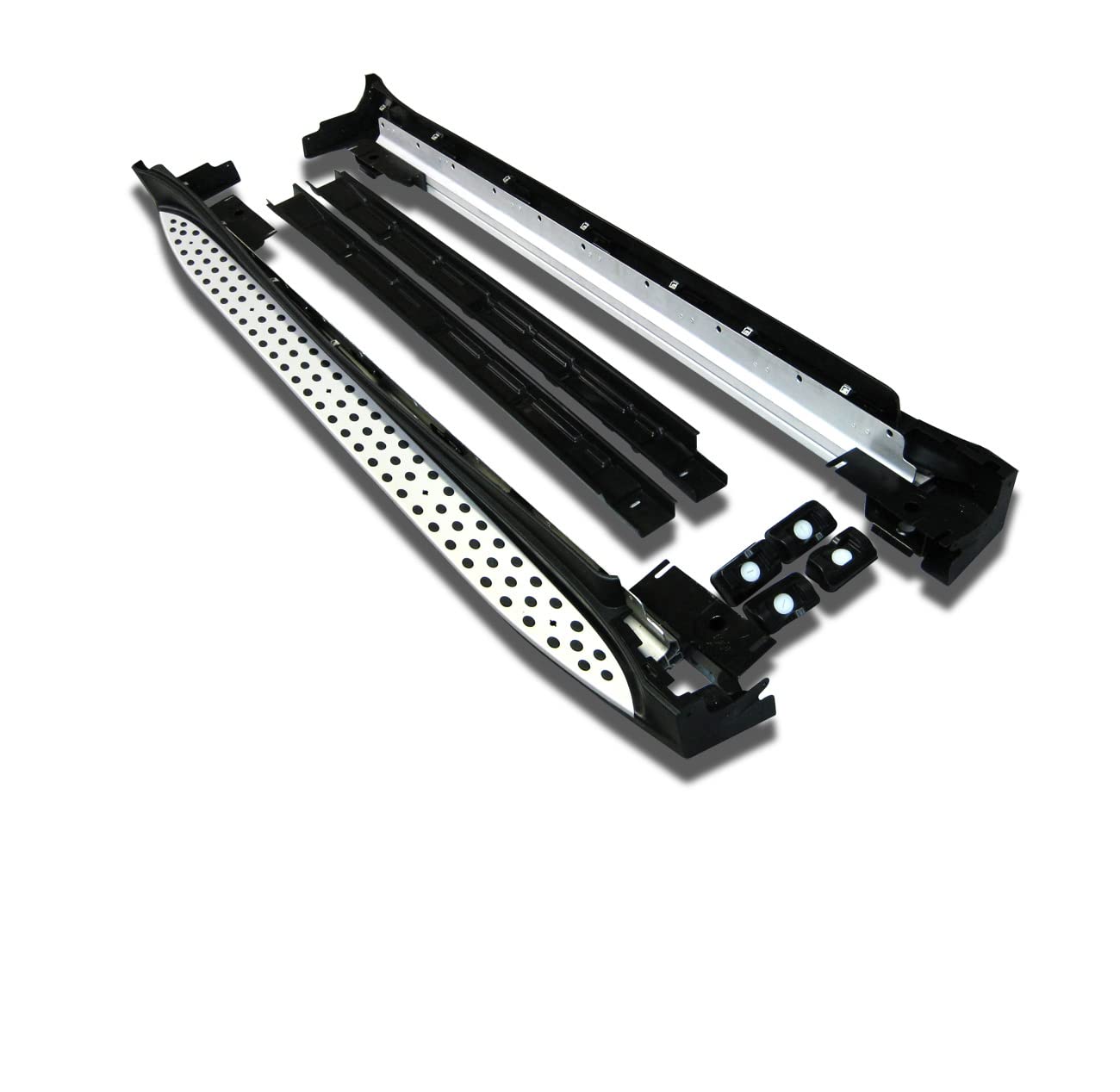OEM Black Horse Replica Running Boards Aluminum Compatible with 2012-2015 Mercedes-Benz ML350/ML500/ML550/ML63 AMG|2015-2015 Mercedes-Benz ML250/ML400 -RMW166