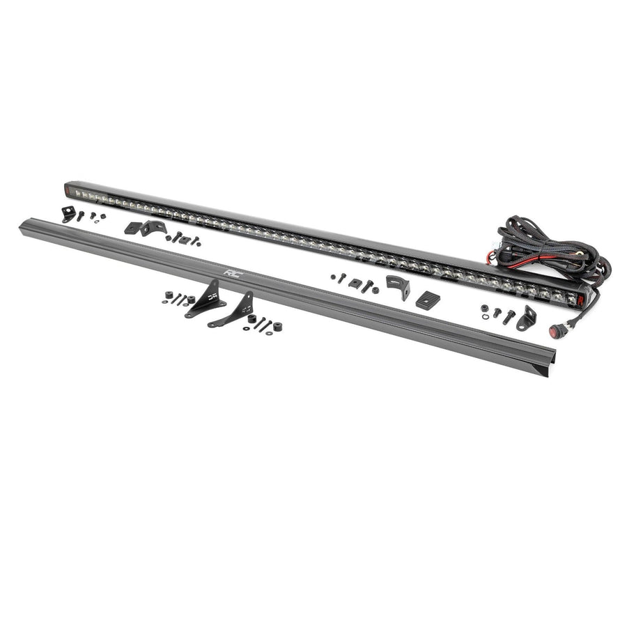 50" Rough Country LED Light Bar Kit for Jeep Wrangler JL & Gladiator JT (2018-2025) - Hood Mount, 270W Spectrum Series, 24,300 Lumens, Combo Spot & Flood Beam