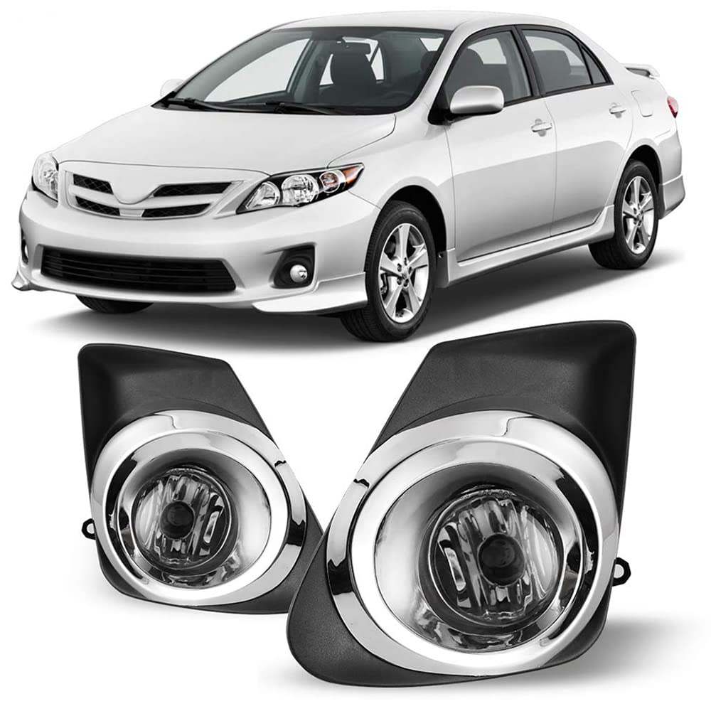 Fog Lights Winjet Compatible with [2011 2012 2013 Toyota Corolla] Driving Fog Lights + Switch + Wiring Kit