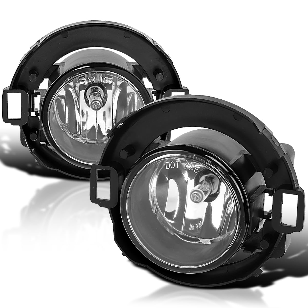 Fog Lights Spec-D Tuning Front Bumper Driving Lamps+Switch Compatible with Nissan Xterra 2005-2015, 2008-2019 Frontier, L+R Pair Assembly