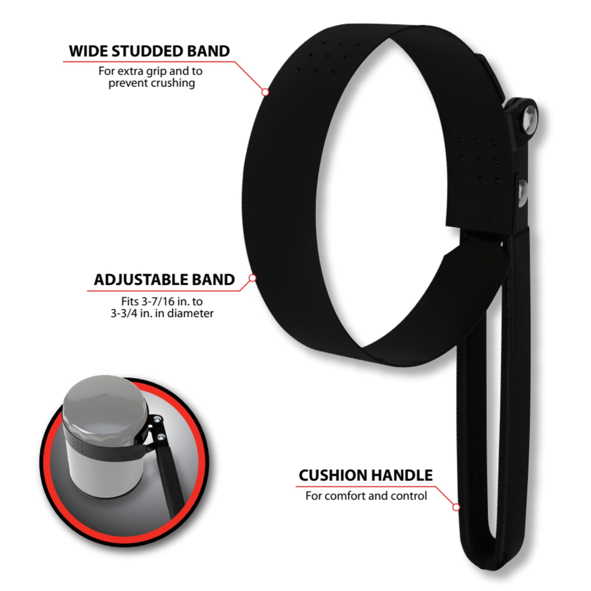 Large Performance Tool Economy Oil Filter Wrench - W54131