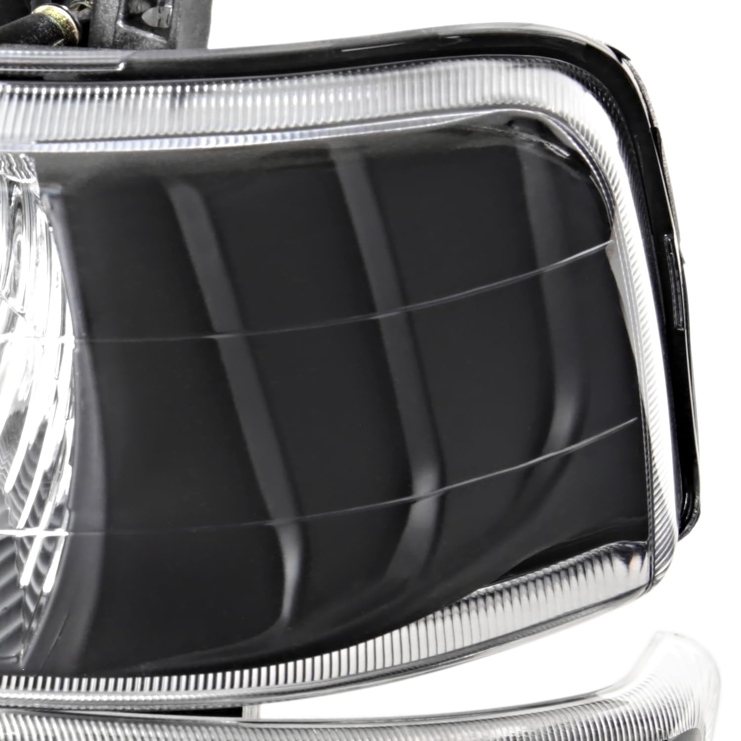 Black Headlights + Bumper Lights SPEC-D TUNING Compatible with 1999-2002 Chevy Silverado 2000-2006 Tahoe Suburban, Left + Right Pair Headlamps Assembly