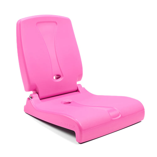 Step2 Flip Seat Folding, Lightweight Portable Outdoor Chair for Poolside, Camping, Beach, Boats, Tailgates, Durable Ground Chair with Back Support for Adults, Bright Pink