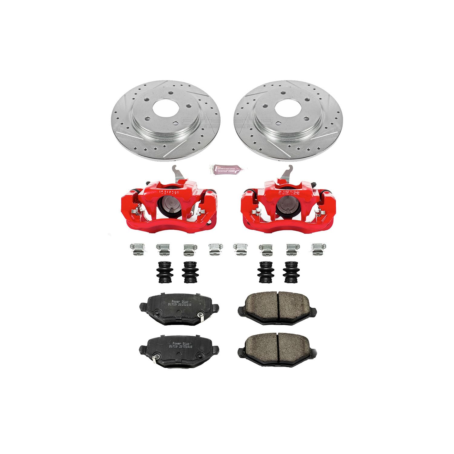 Power Stop Rear Z36 Truck and Tow Brake Kit with Calipers KC6562-36 For Escalade Escalade ESV Silverado 1500 Silverado 1500 Suburban Tahoe Sierra 1500 Sierra 1500 Limi Yukon Yukon XL [Model Specific]