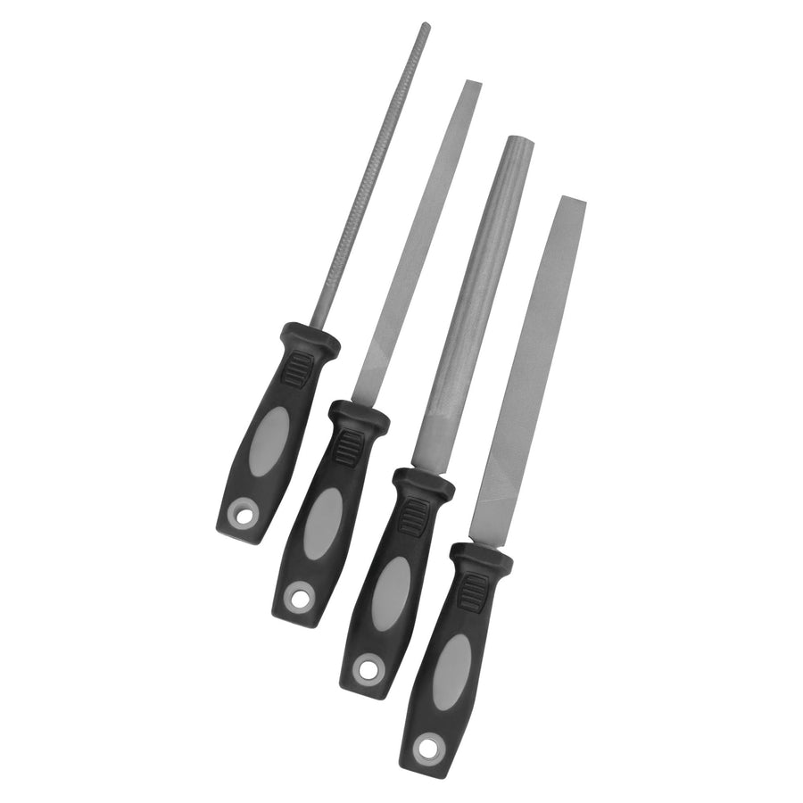 W5392 Performance Tool Metal File Set with Tempered Alloy Steel Blades for Shaping and Smoothing, Includes Four File Types for Precision Metalwork