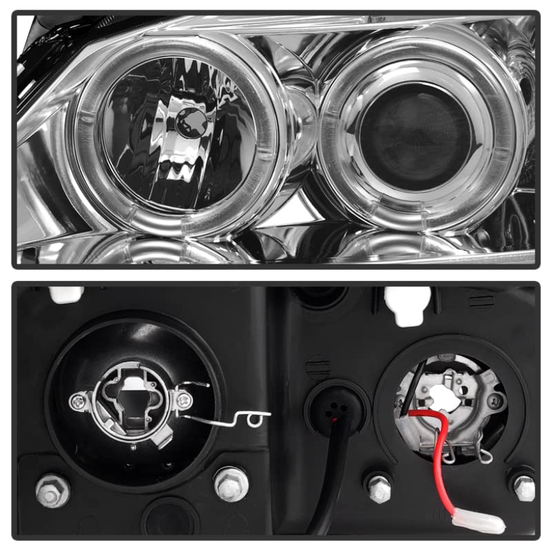 Chrome/Clear Spyder Auto 5011602 LED Halo Projector Headlights