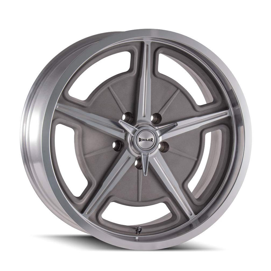 18x8 605, Bolt Pattern: 5x4.5/, Offset: 0, MACHINED SPOKES & LIP, set of 1