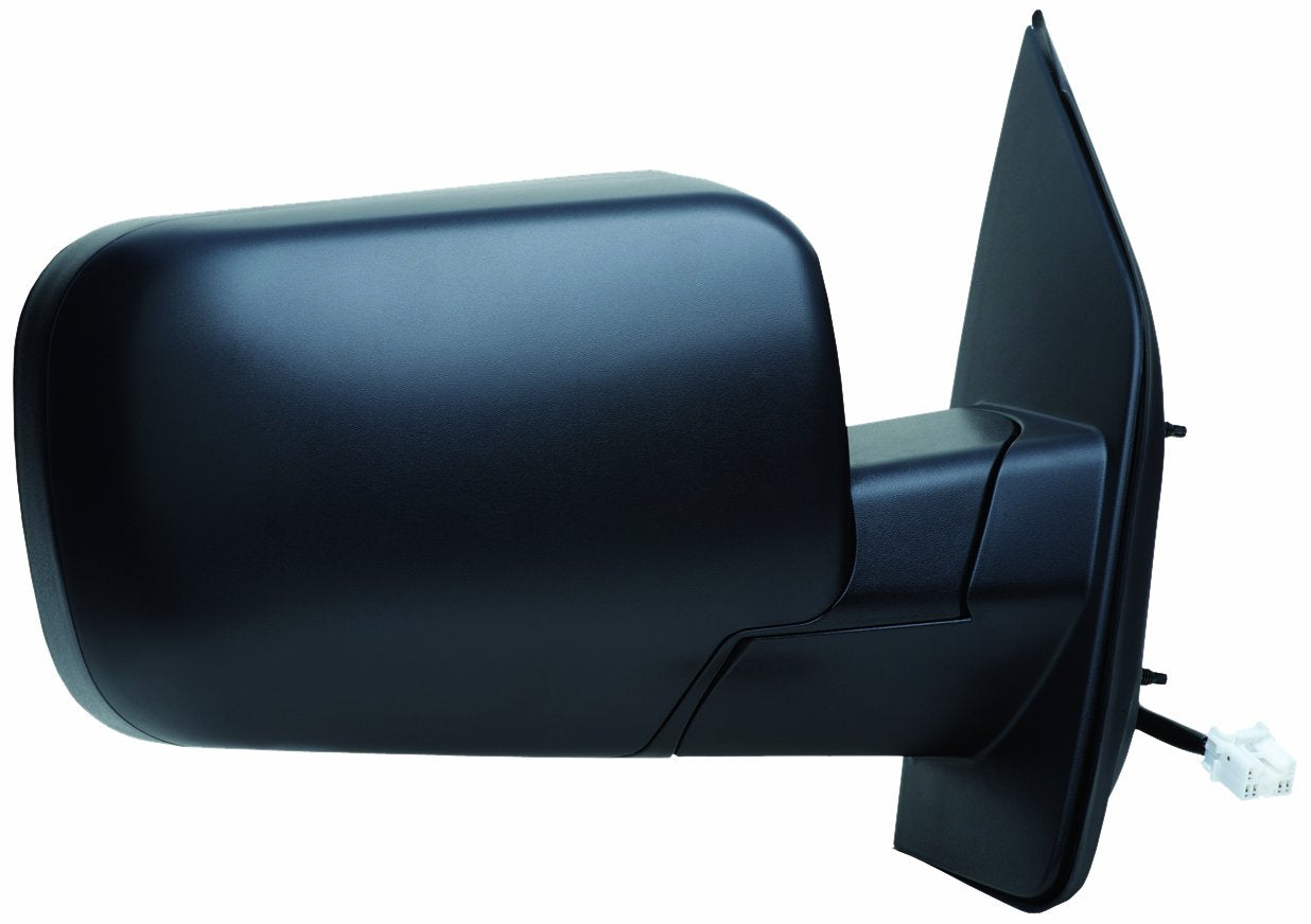 Fit System Mirror Passenger Side for Infiniti QX56, Nissan Armada SE, SL, SV Model, Titan SE Model, Textured Black, Foldaway, Heated Power