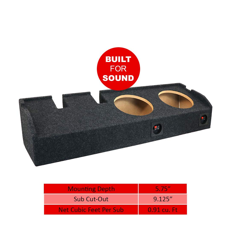 Dual Sealed Bbox 10 Inch Subwoofer Enclosure - Accu-Tuned Subwoofer Boxes & Enclosures - Subwoofer Box Improves Audio Quality, Sound & Bass - Fits 1997-2003 Ford F150 Super Crew