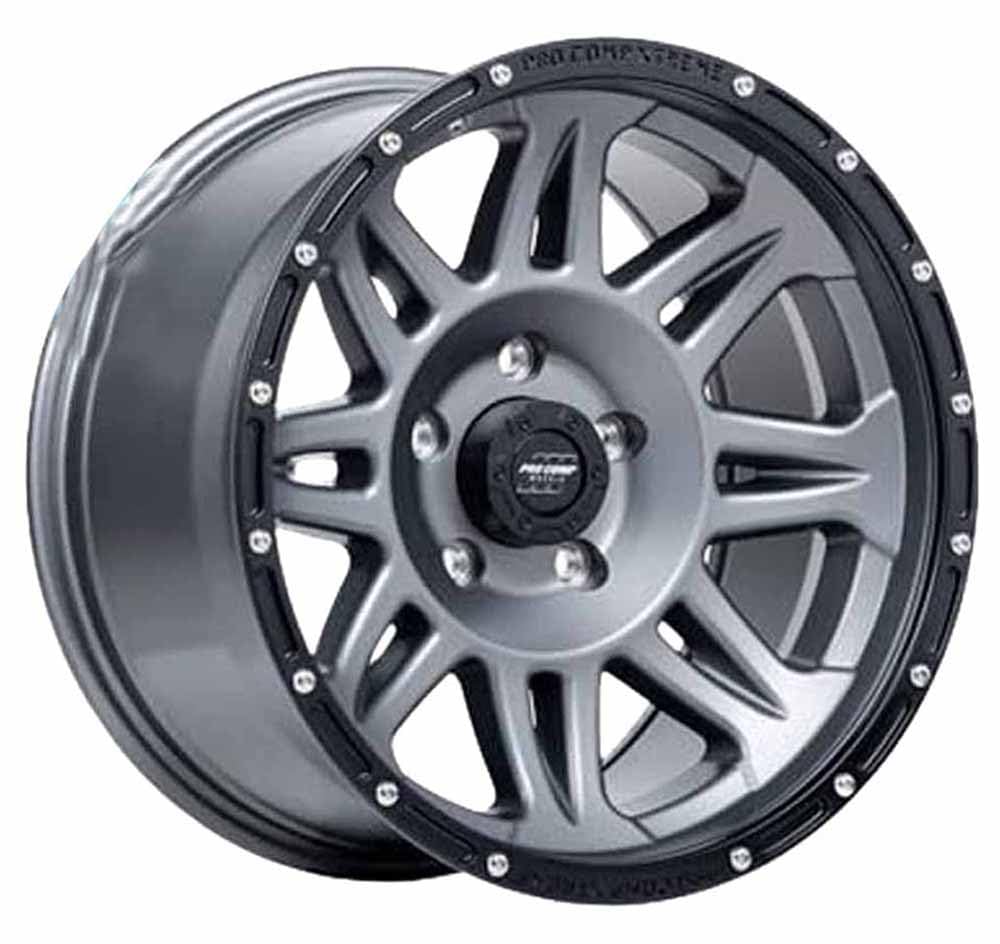 Pro Comp Alloys 17X8.5 ROCKWELL 6X139.7 4.5 0mm MATTE GRAPHITE WITH BLACK LIP - PXA2634-78583