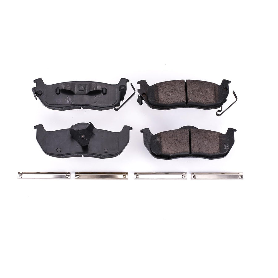 Power Stop Front Brake Kit For QX56 Infiniti 2004-10 |Nissan Armada 2005-15 |Pathfinder Armada 2004 |TITAN 2004-15 - Ceramic Brake Pads With Installation Hardware, 17-1041