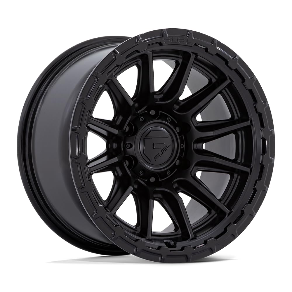 FC866 PISTON FUEL OFF-ROAD 17X8.5 5X4.5 5.73 25mm BLACKOUT W/GLOSS BLACK LIP - FC866MX17851225