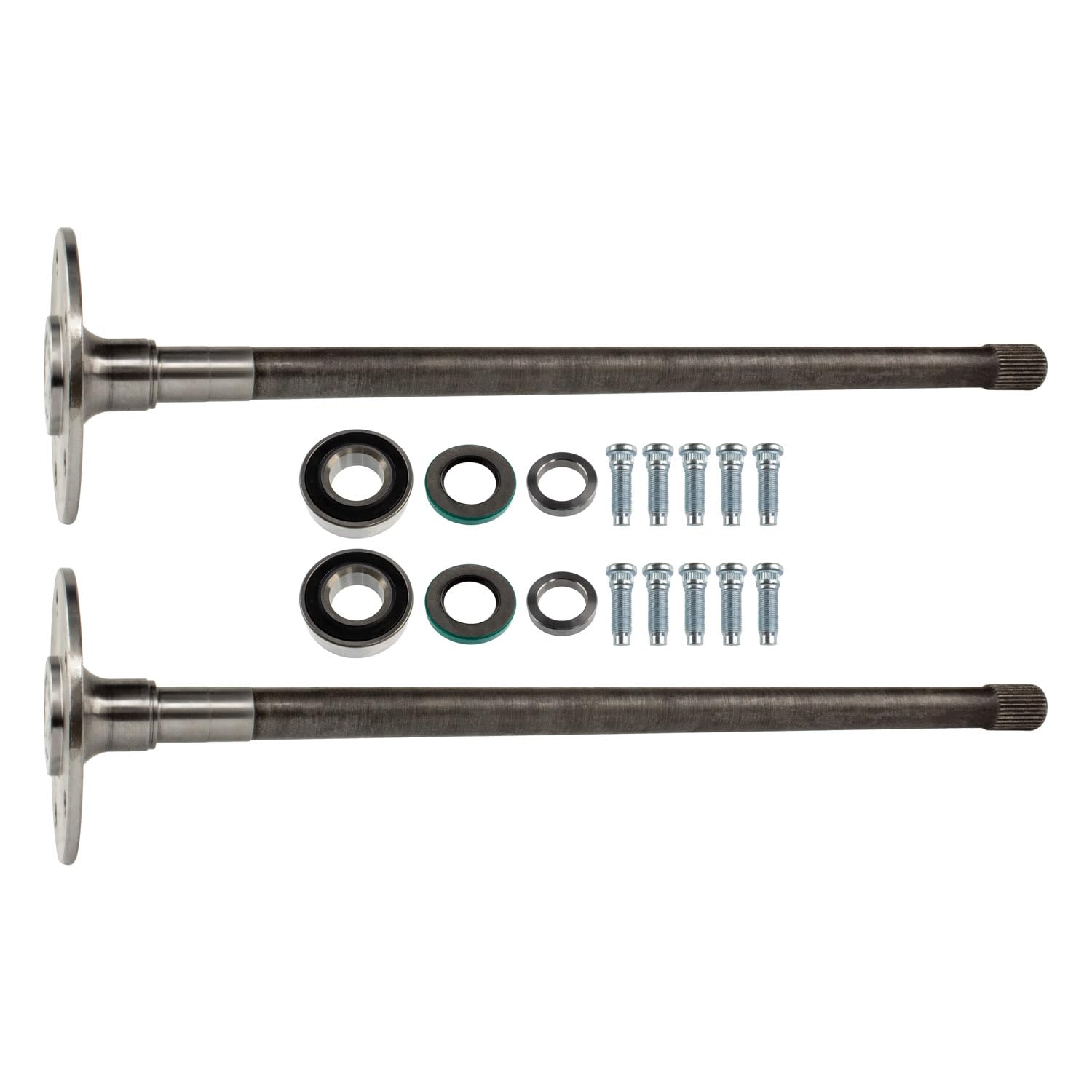 Drive Axle Shaft Assembly TEN Factory MG25226 for Ford 9", 5-Bolt, 31 Spline, 27.25" Shaft Length - Fits 1966-1975 Ford Bronco, Replaces: Motive Gear MG3000-31, Yukon YA F900003