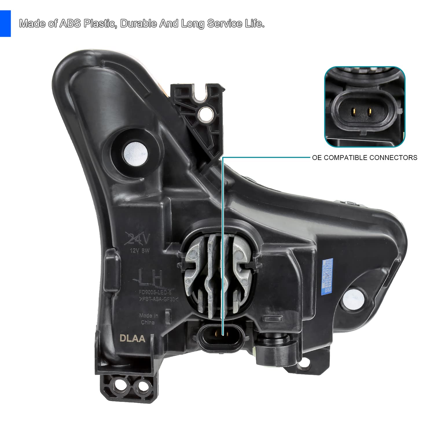 Spec-D Tuning LED Fog Lights + Switch + Bezel + Wiring Clear Lens Chrome Housing Compatible with 2019-2020 Ford Fusion, Left + Right Pair Fog Lamp Assembly