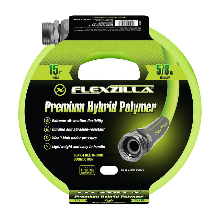 Flexzilla Garden Hose Legacy Manufacturing 5/8 Inch x 15 Feet 3/4 inch - 11 1/2 GHT