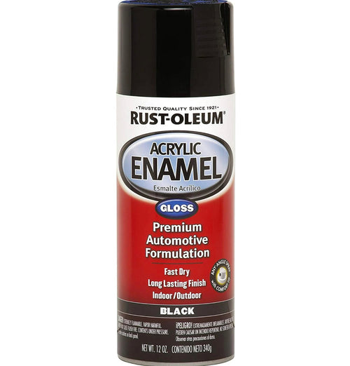 12-Ounce Rust-Oleum Automotive Acrylic Enamel Spray, Black Gloss
