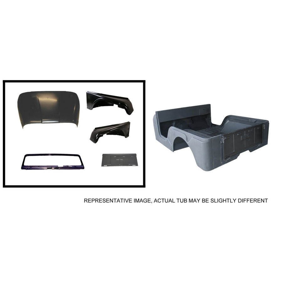 12001.13 | Omix-Ada | Body Tub Kit, Reproduction, Steel | OE Reference: 680637KD | Fits 1972-1975 Jeep CJ5