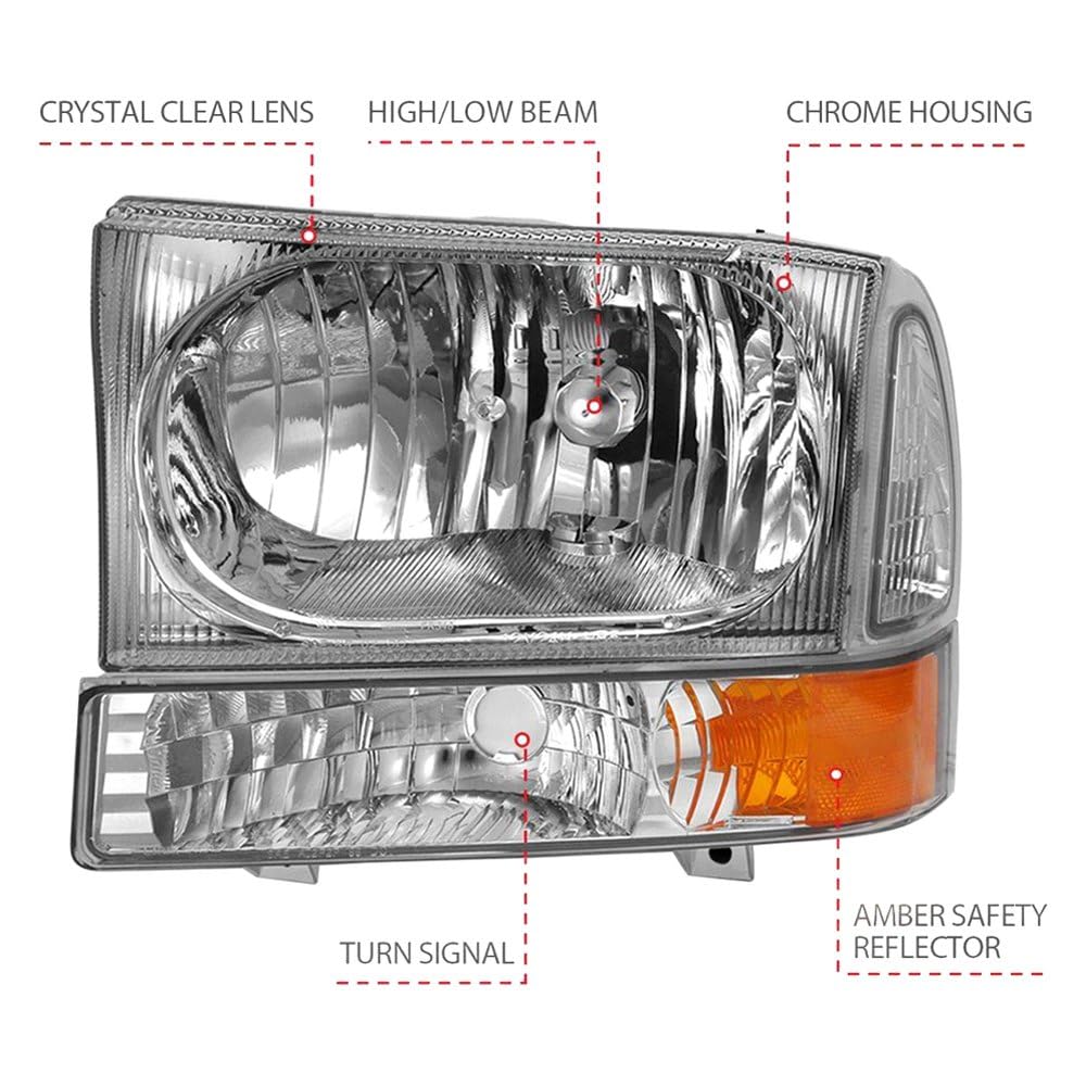 111458 Anzo, Usa Projector Headlamps Fits Ford E-450 Super Duty