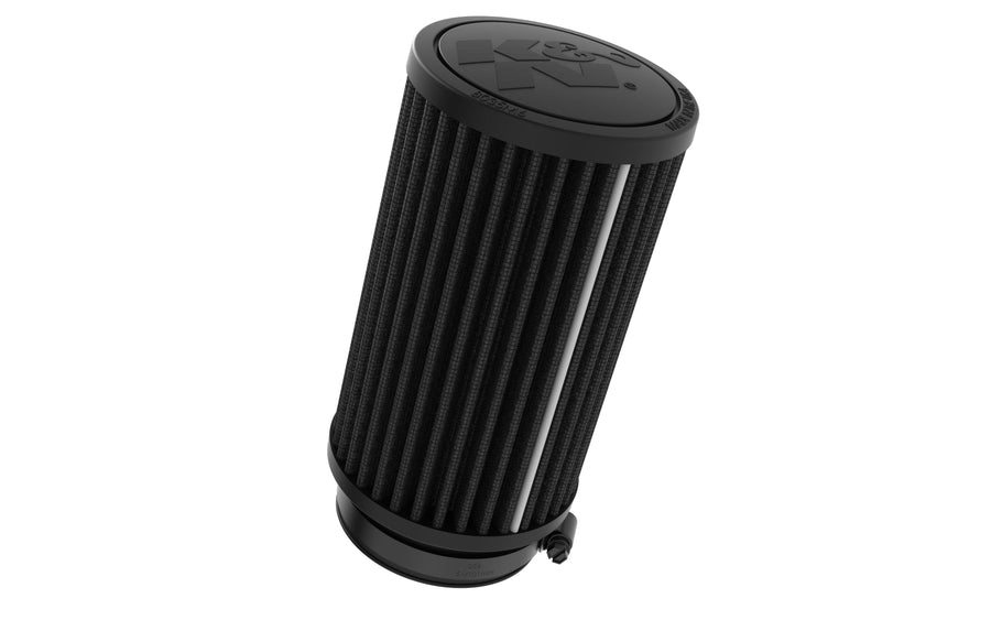 K&N Universal Dryflow ClampOn Lifetime Air Filter: Dry Synthetic, Washable, Oil-Free: Flange Diameter: 2.5 In, Filter Height: 6 In, Flange Length: 0.875 In, Shape: Round Straight, RU-3131HBK