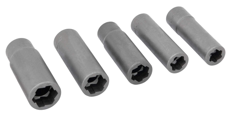 W38920 Performance Tool 3/8-Inch Drive 5 Piece Deep Wall Bolt Extractor Set (Metric/SAE)