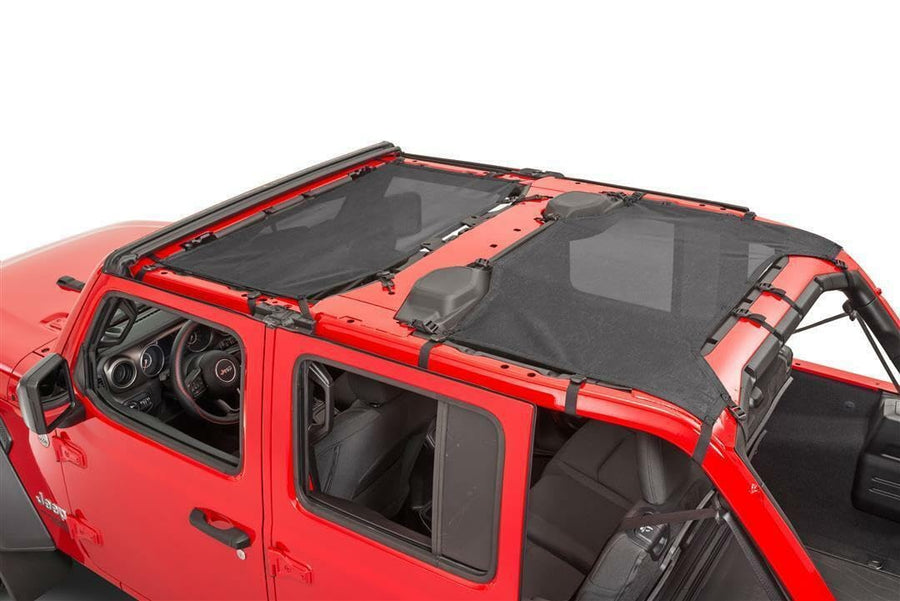 TrailFX Bikini Top Mesh for Jeep Wrangler TJ 1997-2006 Black Shade, Easy Strap Installation, Fits Hard and Soft Tops TrailFX MBT002