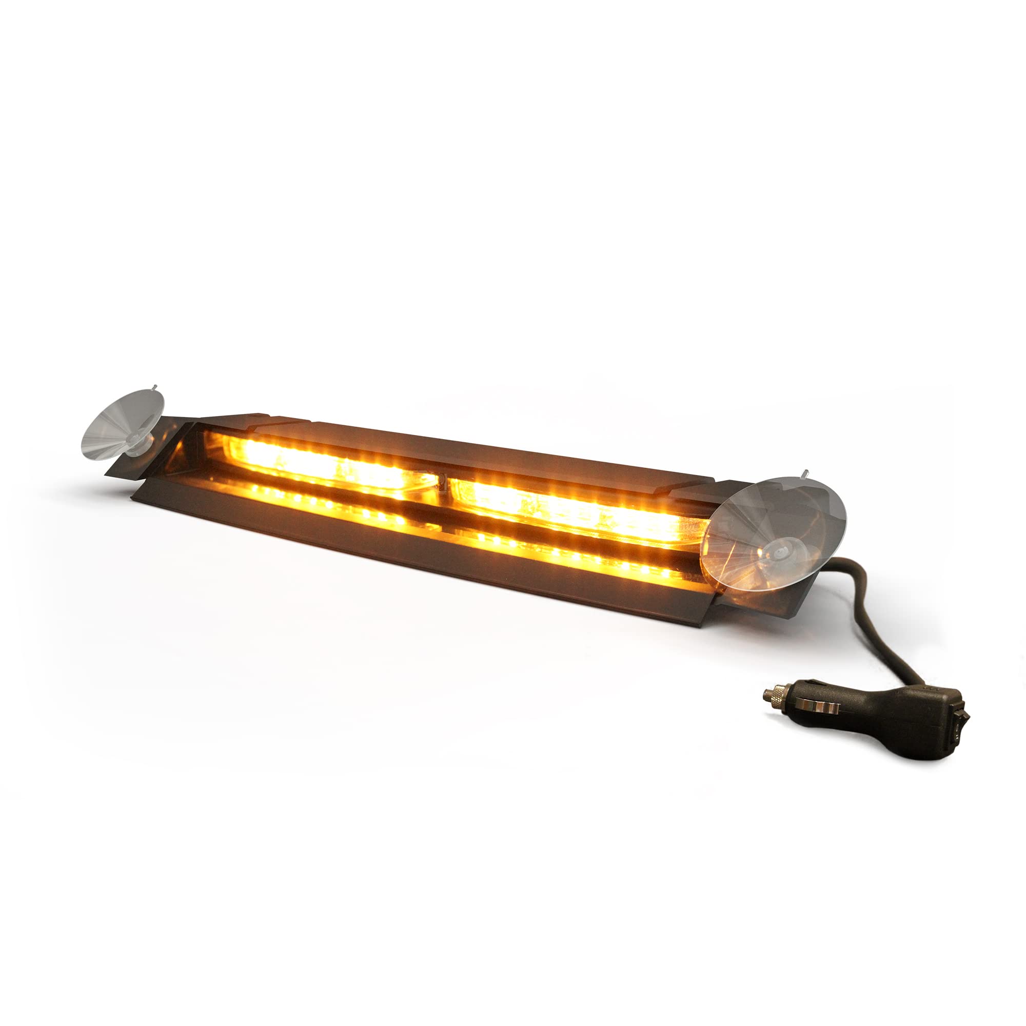 ECCO High-Intensity Directional Dual-Color Amber White LEDs 12V 24V with 67 Flash Patterns Construction Caution Lights for Truck Off Road car Commercial Vehicles, 5 Year Warranty