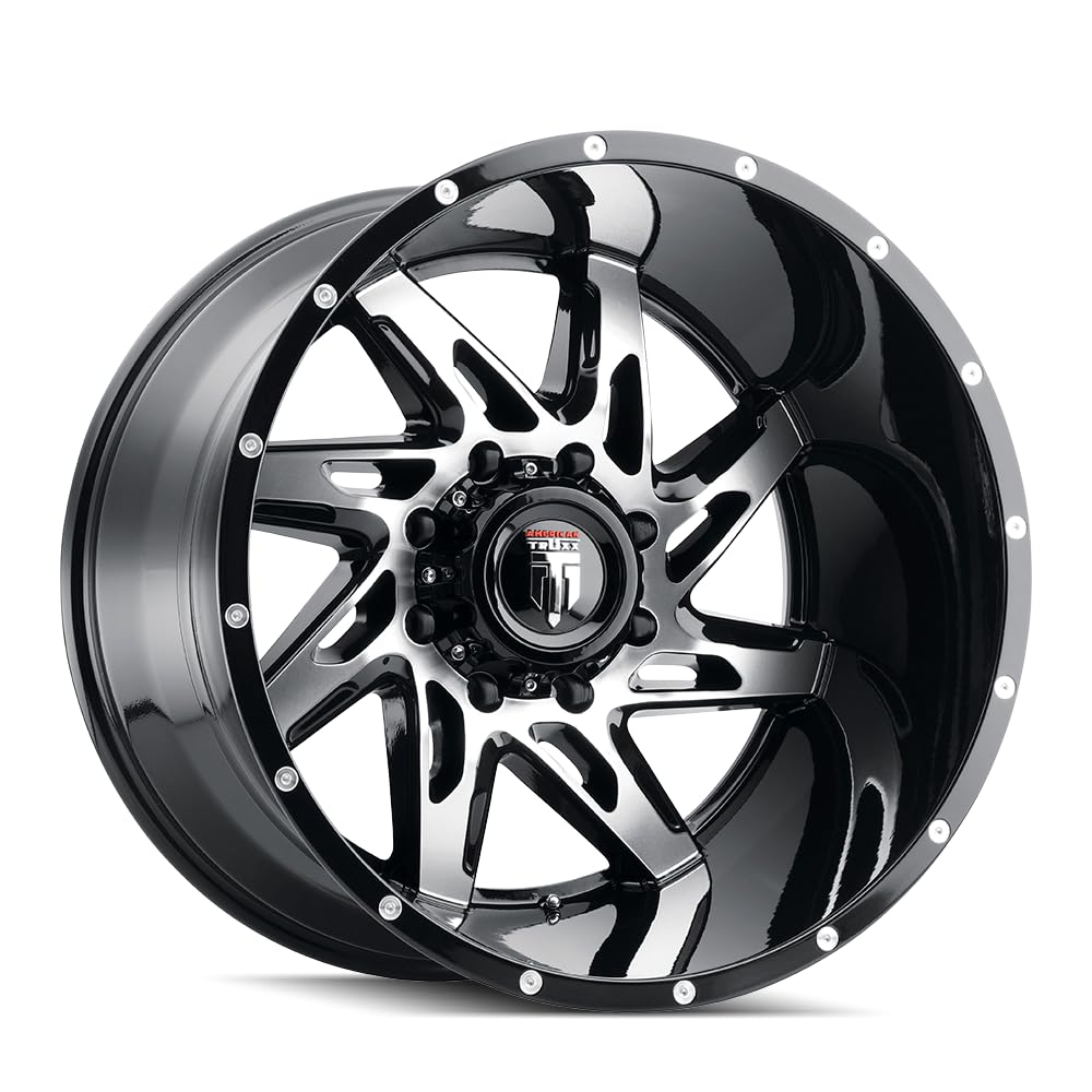 Gloss Black American Truxx SPYDER Wheel with Painted (22 x 14. inches /8 x 180 mm, -76 mm Offset)